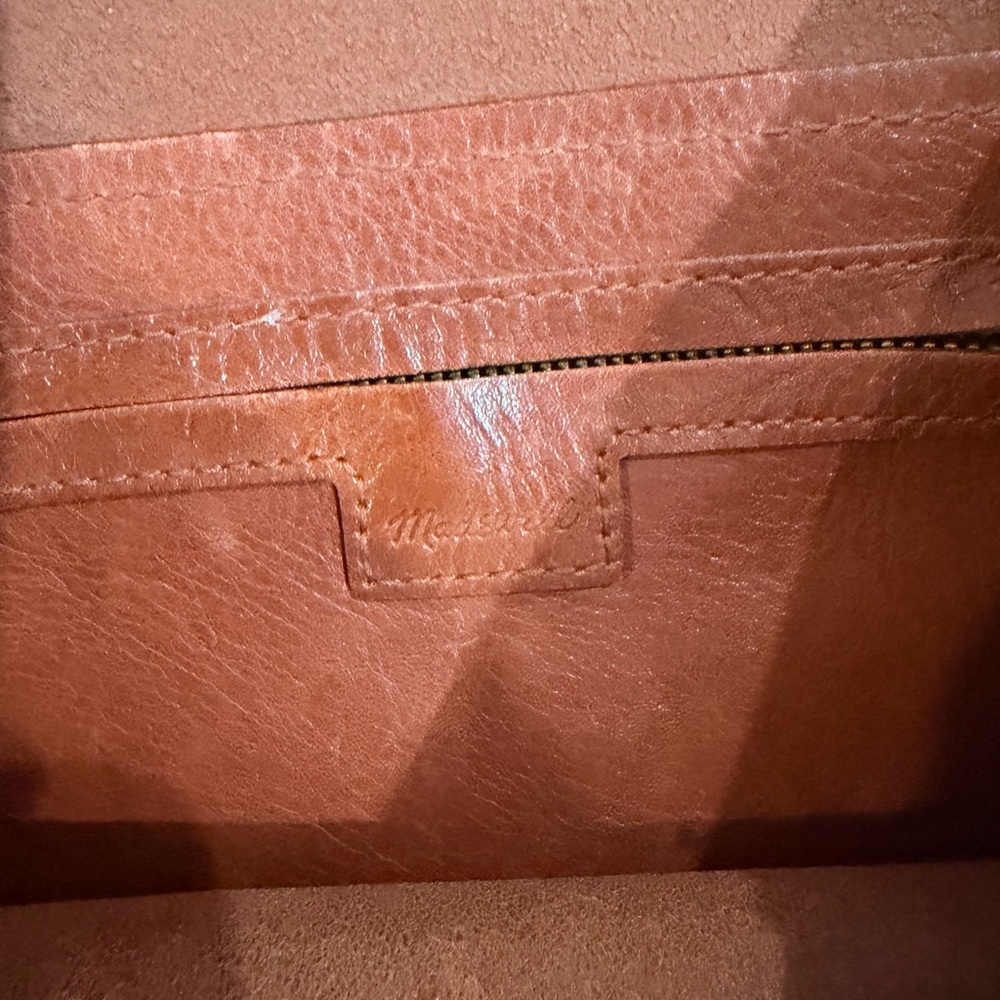Madewell Brown Leather Tote Bag with cross body strap - Picture 4 of 4